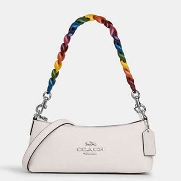 Coach Handbags - Coach Charlotte Crossbody with Removable Rainbow chain NWT